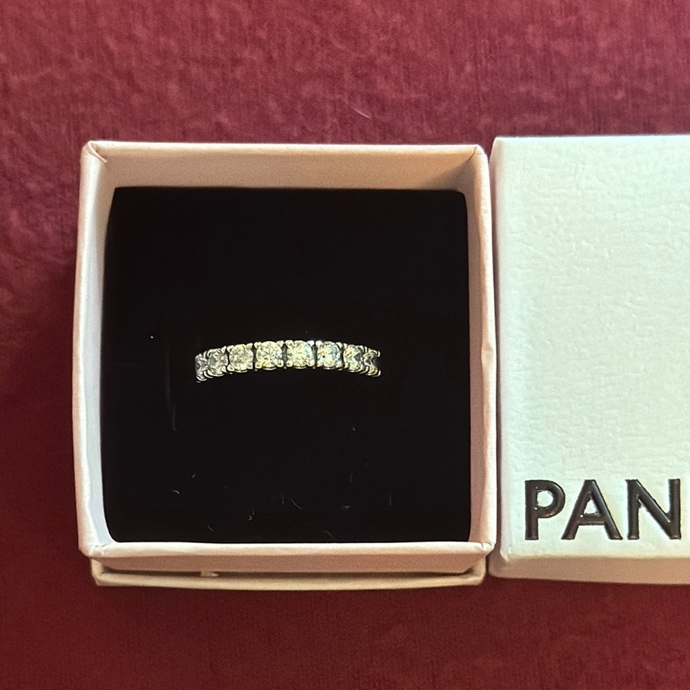Brand New Pandora Sparkling Row Eternity Ring size 8.5